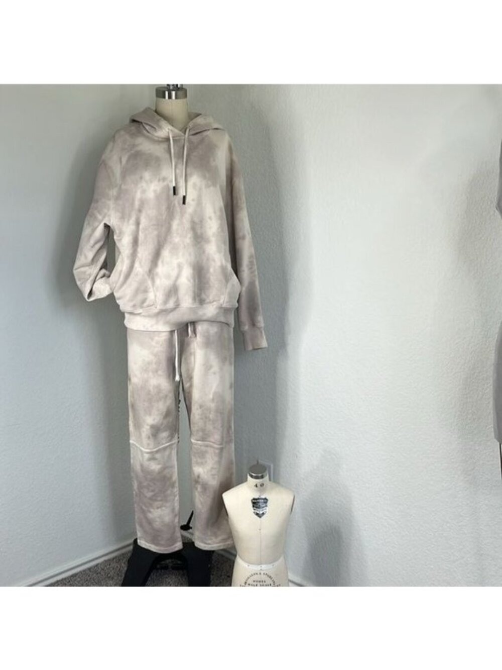 FCUK French Connection Unisex Tie Dye Hoodie Lounge Pants Set